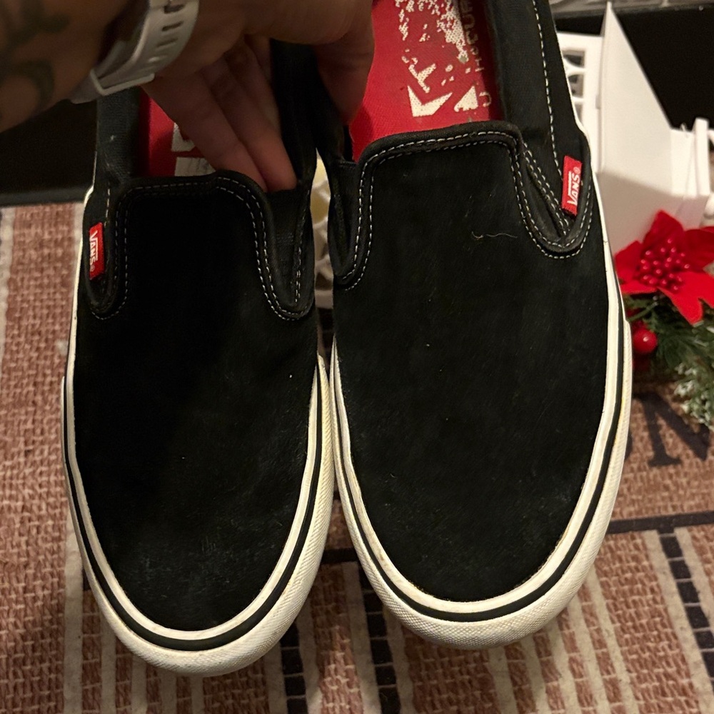Vans Black and Red Slip-On Shoes - Picture 8 of 10